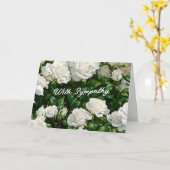 Witte Rozen Tuin Kunst Sympathie Kaart (Gele Bloem)
