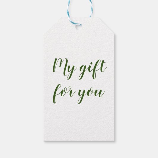 Witte rozen voor positieve uitslag cadeaulabel (Achterkant)