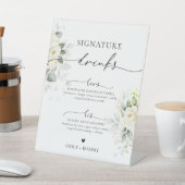 Witte Rozen Vrijgezellenfeest Signature Drinken Te Reclamebord Met Voetstuk (Insitu)