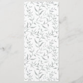 Witte Rozen Waterverf Bloemenmenu's Menu (Achterkant)