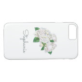 Witte Rozen  Waterverf Case-Mate iPhone Case (Achterkant (Horizontaal))