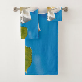 witte rozenbloem bad handdoek