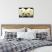 Witte rozenbloem in bloei Abstract Canvas Afdruk (Insitu (Slaapkamer))
