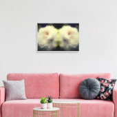 Witte rozenbloem in bloei Abstract Canvas Afdruk (Insitu (Woonkamer))