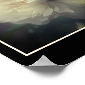 Witte rozenbloem in Bloom Mirror Abstract Poster (Hoek)