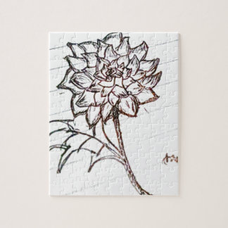 witte rozenbloem legpuzzel