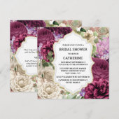 Witte rozenbloem van Bourgogne lijst Kaart (Voorkant / Achterkant)