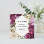 Witte rozenbloem van Bourgogne lijst Kaart (Staand voorkant)