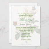  witte rozenbloemen Christelijke bruiloft Kaart (Voorkant / Achterkant)