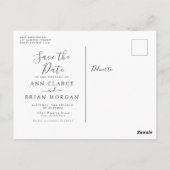 Witte rozenbloemen florale eucalyptus Sla de datum Briefkaart (Achterkant)