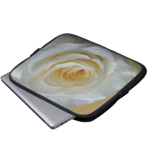 Witte rozenlaptophoes Romantisch Roos Hoesje table Laptop Sleeve (Voorkant onderkant)