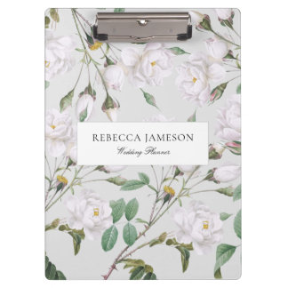 witte rozenplanner klembord