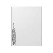 Witte rubriek Bedrijfs Merk en Informatie Notitieblok (Gedraaid)