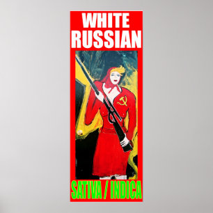 WITTE RUSLAND SATIVA INDICA POSTER