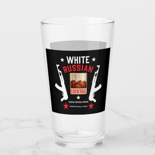 Witte Russische cocktail Glas (Achterkant)