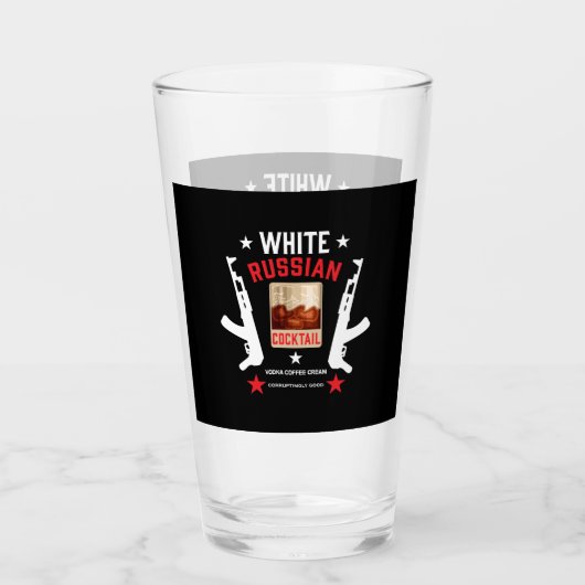 Witte Russische cocktail Glas (Voorkant)