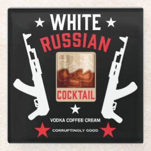 Witte Russische cocktail Glazen Onderzetter