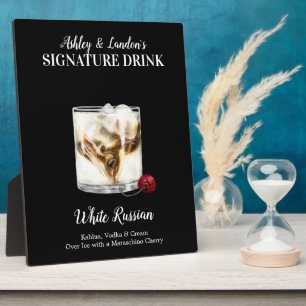 Witte Russische Drink ・ PERSONALISEERDE Drink van  Fotoplaat
