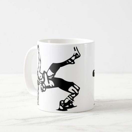 Witte rusteling koffiemok (Voorkant links)