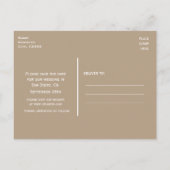  Witte Rustic Wood Save Date Wedding Aankondigingskaart (Achterkant)