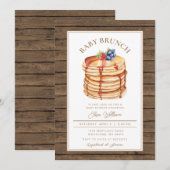 Witte Rustieke Fruit Pannenkoek Baby shower Brunch Kaart (Voorkant / Achterkant)