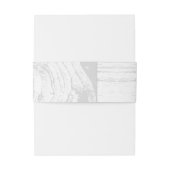 Witte rustieke houtnerf textuur chique winter brui uitnodigingen wikkel (Achterkant Voorbeeld)