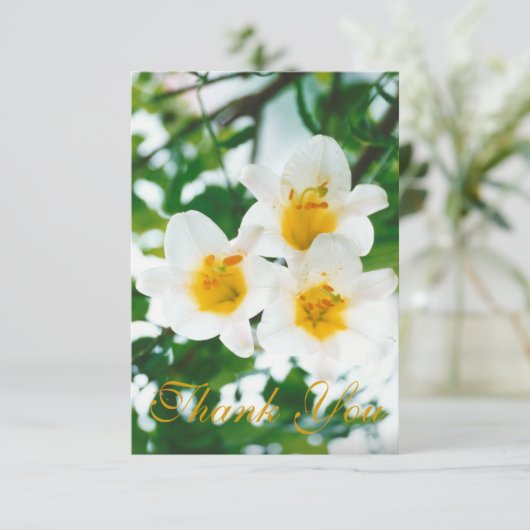 Witte rustieke lelies - Lilium candidum Bedankkaart (Staand voorkant)