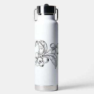 Witte Rustieke Waterverf Bloemen Waterfles