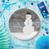 Witte Rustige sneeuwkerst in bord (Feest)