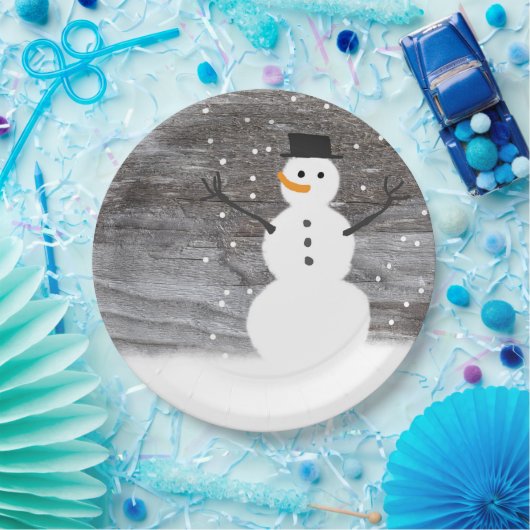 Witte Rustige sneeuwkerst in bord (Feest)