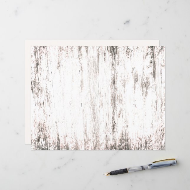 Witte Rustige wijnbouw Wood (Voorkant / Achterkant in situ)