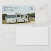 Witte RV-camper Visitekaartje (Voorkant / Achterkant)