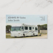 Witte RV-camper Visitekaartje (Voorkant)