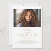 Witte Sage Groene Afstuderen Aankondigingsfoto (Achterkant)