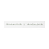 Witte Sage Groene Bladerachtige Armen Monogram Tro Uitnodigingen Wikkel (Vlak)