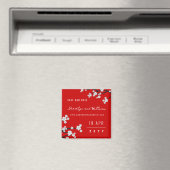 Witte Sakura Kersenbloesems Aziatisch Save The Dat Magneet (Insitu (Vaatwasser))