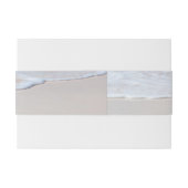 Witte Sandy Beach Bruiloft Belly Band Uitnodigingen Wikkel (Achterkant Voorbeeld)