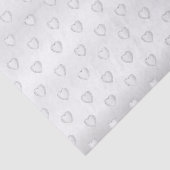 Witte satijnen diamanten harten tissuepapier (Detail)