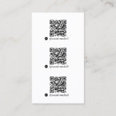 Witte scanbare digitale contact QR-code Logo Visitekaartje (Achterkant)