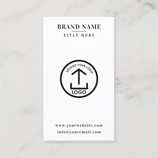 Witte scanbare digitale contact QR-code Logo Visitekaartje (Voorkant)