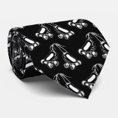 witte schaatsen stropdas (Opgerold)