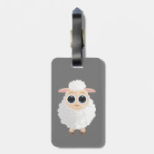 Witte schapen bagagelabel (Achterkant verticaal)