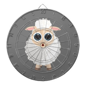 Witte schapen dartbord