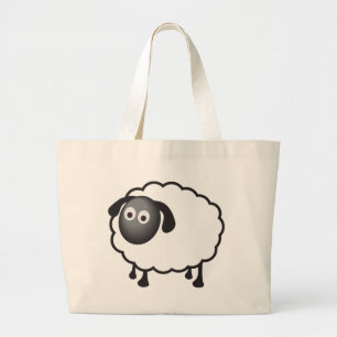 Witte schapen grote tote bag