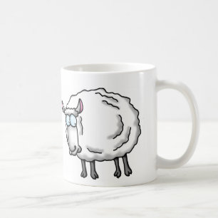 Witte schapen koffiemok