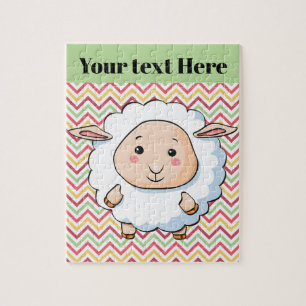 Witte schapen legpuzzel