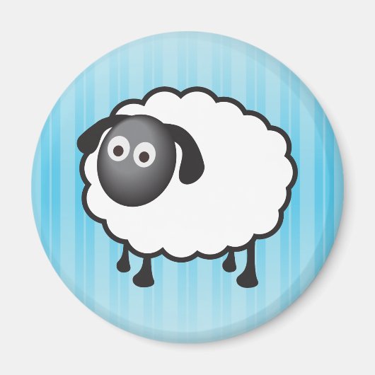 Witte schapen magneet (Voorkant)
