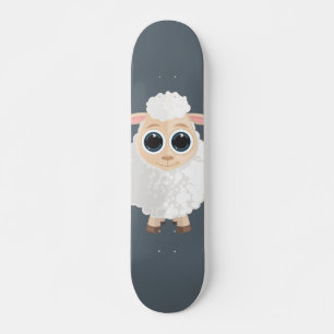 Witte schapen skateboard
