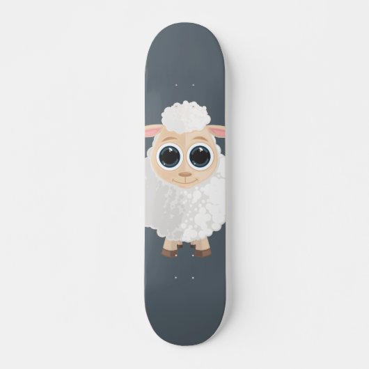 Witte schapen skateboard (Voorkant)