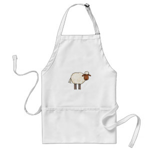 witte schapen standaard schort